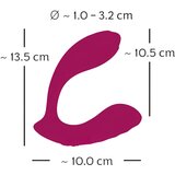 You2Toys Rosenrot - punjivi vibrator montiran na radio (crveni) | shoptok.hr