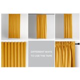 Restilo Žuta zavjesa za djelomično zamračenje od samta 140x270 cm Pleat – | shoptok.hr
