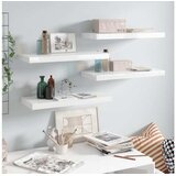  Plutajuće zidne police 4 kom sjajne bijele 60x23 5x3 8 cm MDF | shoptok.hr