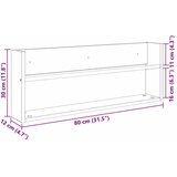  Polica za časopise Crni hrast 80 x 12 x 30 cm Konstruirano drvo | shoptok.hr