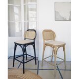 Kave Home Barska stolica od punog hrasta u prirodnoj boji (visine sjedala 65 cm) Doriane – | shoptok.hr