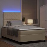  s opruga kutije s LED trakama Krema 120 x 190 cm tkanina | shoptok.hr