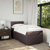  Krevet s oprugama i madracem tamnosmeđi 90 x 200 cm od tkanine | shoptok.hr