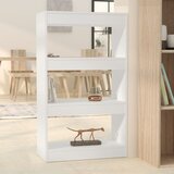  The Living Store Knjižna omara/pregrada bela 60x30x103 cm iverna plošča - Knjižna Omara, (21431549) Cene