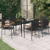  7-dijelni vrtni blagovaonski set crni | shoptok.hr