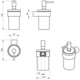 Gedy zidni dozator sapuna pirenei 110 ml, mlečno staklo/sjajni hrom | Eponuda.com