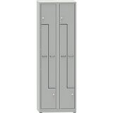  garderobna omara z, vxšxg 1800 x 600 x 500 mm, 4 predelki, svetlo sive barve | Shoptok.si