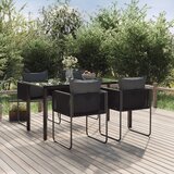 vidaXL 5-dijelni vrtni blagovaonski set crni Cijene
