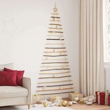 vidaXL Božićno drvce s 130 LED svjetlima Prirodna 210 cm Masivni jasen | shoptok.hr