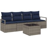  Set sofe 5 pcs Siva i plava poliratan | shoptok.hr