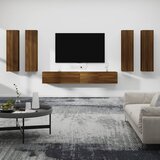  6-dijelni set TV ormarića boja smeđeg hrasta konstruirano drvo | shoptok.hr