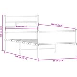  Okvir kreveta bez madraca dimljena boja hrasta 90x190 cm drveni | shoptok.hr