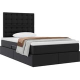  Krevet s od storage s madracem Crna 120 x 190 cm Lažna koža | shoptok.hr