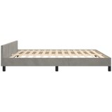  Okvir za krevet s uzglavljem svjetlosivi 180x200 cm baršunasti | shoptok.hr