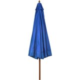  Vrtni suncobran s drvenom šipkom 330 cm azurni | Eponuda.com