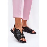 S. BARSKI Leather Sandals On Flat Heel With Decoration S.Barski | Shoptok.si
