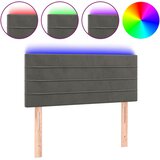  LED uzglavlje tamnosivo 100x5x78/88 cm baršunasto | shoptok.hr
