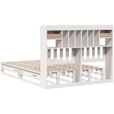 vidaXL Knjižna postelja brez vzmetnice bela 160x200 cm trdna borovina | Shoptok.si