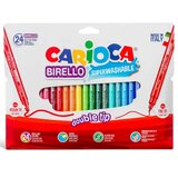 Carioca 24-delni komplet barvnih flomastrov, z dvojno glavo - Cene