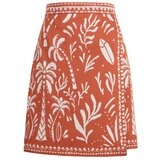 IVKO WOMAN Žakardna suknja na preklop/ urban botanik motiv - lešnik Cene