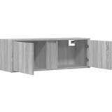 vidaXL Stenska TV omarica z LED lučkami siva sonoma 100x31x35 cm Cene
