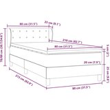  Box Spring krevet s madracem svijetlo sivi 80x210 cm baršun | shoptok.hr