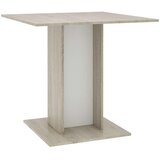  Blagovaonski stol bijeli i boja hrasta 80x80x75 cm od iverice | shoptok.hr