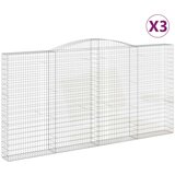  Lučne gabionske košare 3 kom 400x30x200/220cm pocinčano željezo | shoptok.hr