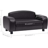 vidaXL Sofa za pse crna 80 x 50 x 40 cm od umjetne kože | shoptok.hr