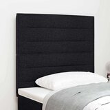  LED glava kreveta S LED lampica Crna 90 cm Poliester - Crna 90 cm Visoki uzglavlje | shoptok.hr