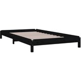  Složivi krevet crni 90x200 cm od masivne borovine | shoptok.hr