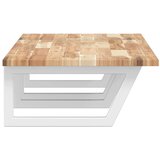  Zidna polica za umivaonik od čelika i masivnog bagremovog drva Smeđa 140 x 50 x 2 cm | Shoptok.si