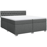  Krevet s oprugama i madracem tamnosivi 200 x 200 cm od tkanine | shoptok.hr