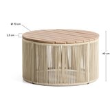 Kave Home Okrogla vrtna klubska mizica z mizno ploščo iz akacije ø 70 cm Dandara – | Shoptok.si