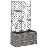 vidaXL Visoka greda z oporno mrežo in 2 loncema 58x30x107 cm siva Cene