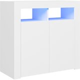 Maison Chic Komoda - Omarica - Miza z predali z LED lučkami bela 80x35x75 cm, (21673949) Cene