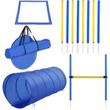  4-dijelni set agility opreme s tunelom preponama 8 slalomskih štapova i torbom Cijene