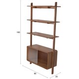 Zuiver Rjav regal iz masivnega jesena z drsnimi vrati 90x180x35 cm Rise – | Shoptok.si