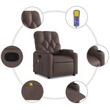  Masažni naslonjač od umjetne kože smeđi | shoptok.hr