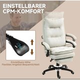 Ergonomska uredska masažna stolica krem bijela | shoptok.hr