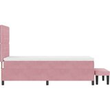  Postelja z vzmetnico z vzmetnico Roza 90 x 200 cm Žamet, (5000126945) | Shoptok.si