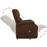vidaXL naslonjač na podizanje od tkanine tamnosmeđi | shoptok.hr