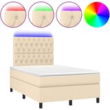  s oprugama i madracem LED krem 120 x 190 cm od tkanine | shoptok.hr