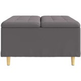  Shranjevalna tabureta Siva 80 x 80 x 45 cm Umetna koža, (5000208392) | Shoptok.si