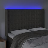  LED uzglavlje tamnosivo 147x16x118/128 cm baršunasto | shoptok.hr