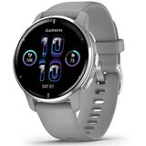 Garmin Venu 2 Plus sportski sat s mjeračem aktivnosti, silikonski silikonski remen u prahu sivi / prah sivi | shoptok.hr