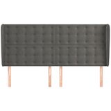 Uzglavlje s ušima tamnosivo 203x23x118/128 cm baršunasto | shoptok.hr