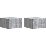 vidaXL Stenski nočni omarici 2 pcs Siva Sonoma 49 x 34,5 x 20 cm, (5000247417) | Shoptok.si