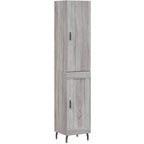 Maison Chic Visoka omara - Komoda - Predalnik siva sonoma 34,5x34x180 cm inženirski les, (21721926) | Shoptok.si