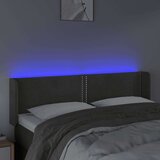  Posteljno vzglavje temno sivo 147x16x78/88 cm žamet, (20737760) | Shoptok.si